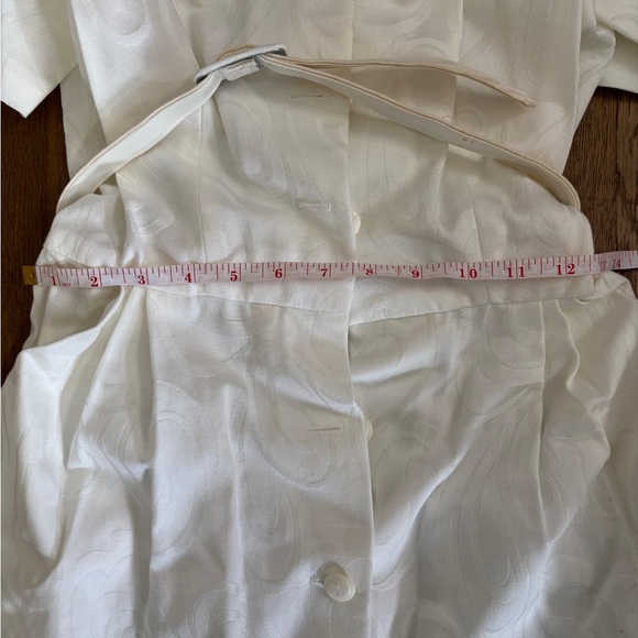 NWT VINTAGE Rimini 100% Cotton Belted White Patterned Button Up Midi Dress SZ 10 - Picture 7 of 8
